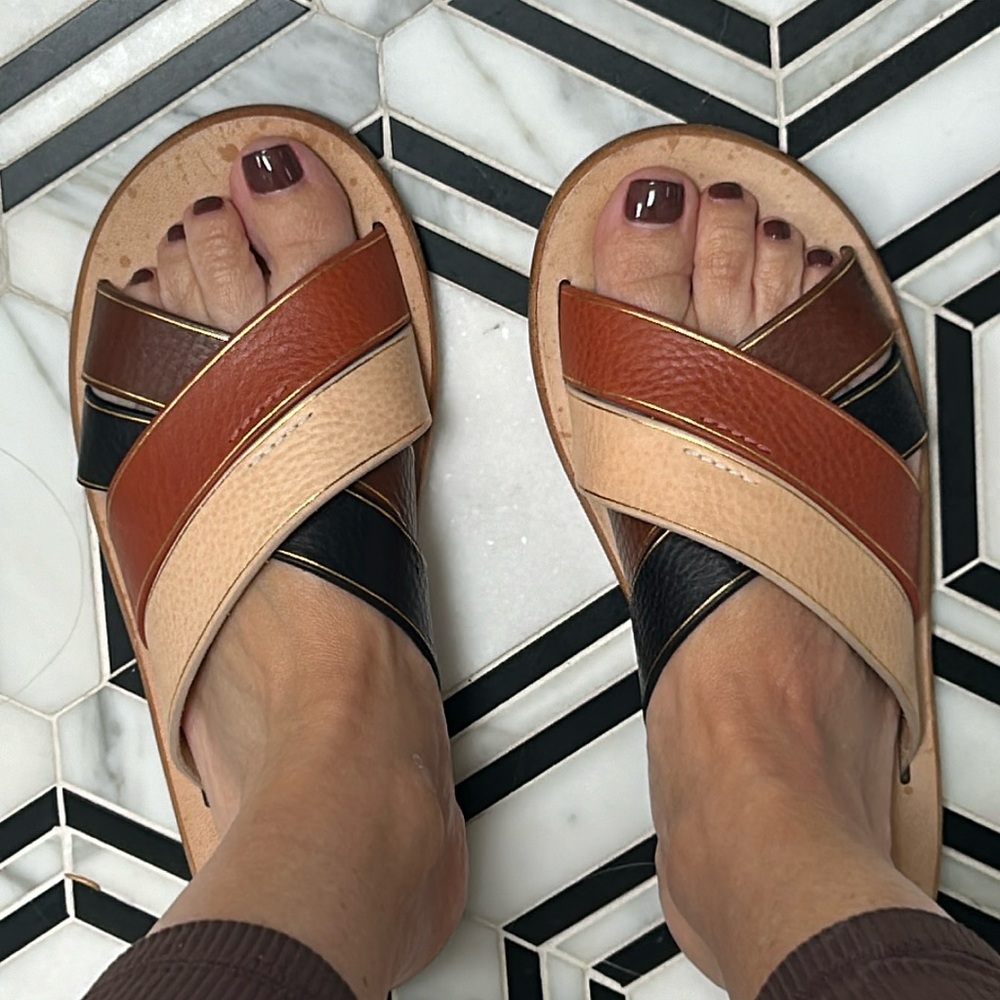 Pedro Garcia size 34.5 Pasion multi vachetta slide